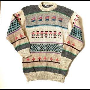 Vintage Aplaca Sweater with People